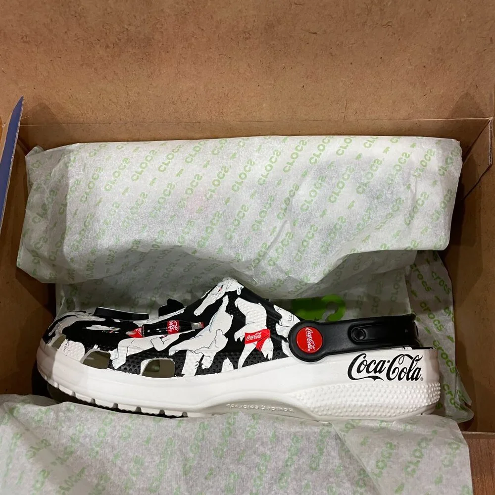 Crocs Coca Cola CLassic Clog White 209314-100 Size Men 9 . Women 11